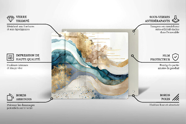 Skärbräda av glas Kolorowy marmur