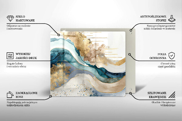Skärbräda av glas Kolorowy marmur