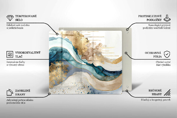 Skärbräda av glas Kolorowy marmur