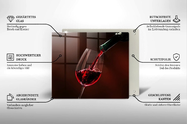 Skärbräda av glas Kieliszek wina