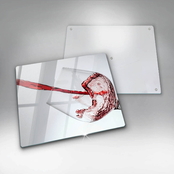 Skärbräda av glas Czerwone wino