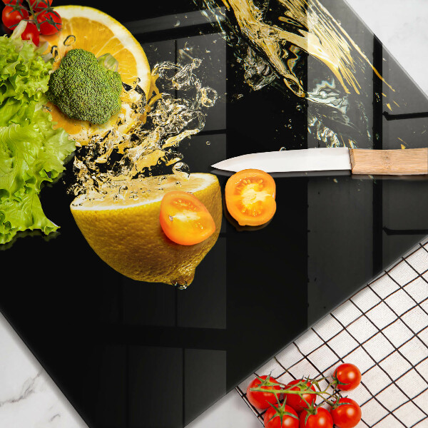 Skärbräda av glas Saftig citronfrukt