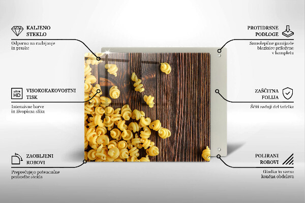 Skärbräda av glas Makaron na stole