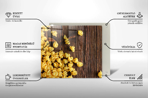 Skärbräda av glas Makaron na stole