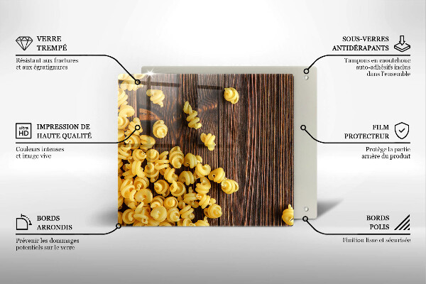 Skärbräda av glas Makaron na stole