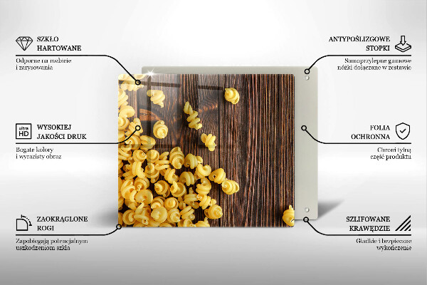 Skärbräda av glas Makaron na stole