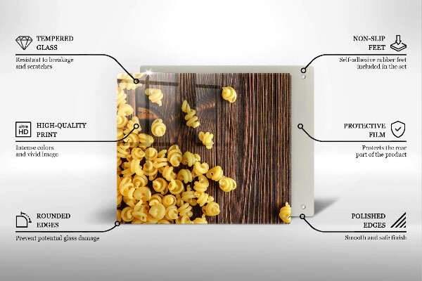 Skärbräda av glas Makaron na stole