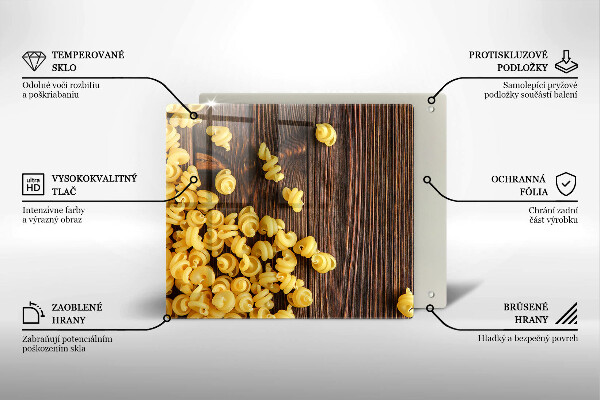 Skärbräda av glas Makaron na stole