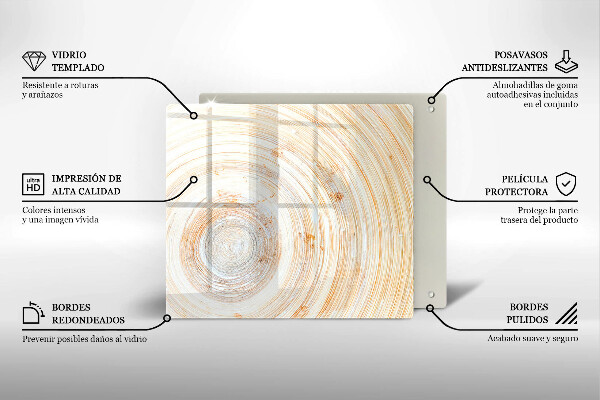 Skärbräda av glas Tekstura drewna