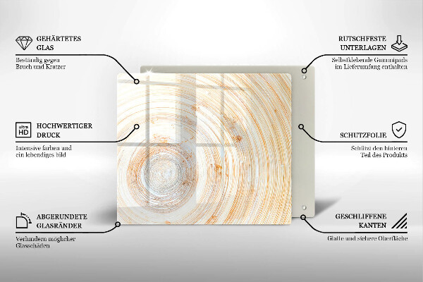 Skärbräda av glas Tekstura drewna