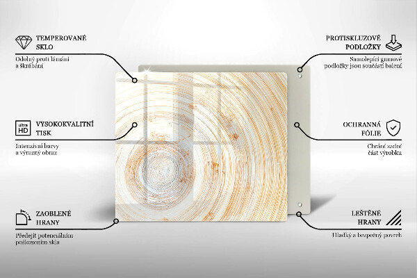 Skärbräda av glas Tekstura drewna
