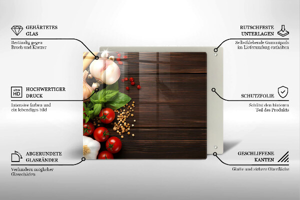 Skärbräda av glas Warzywa na stole