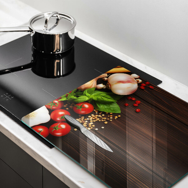 Skärbräda av glas Warzywa na stole