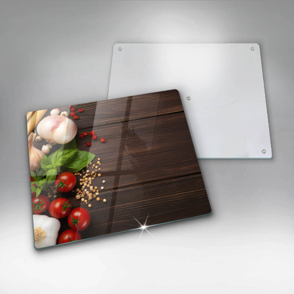 Skärbräda av glas Warzywa na stole