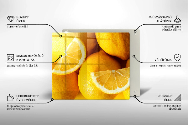 Skärbräda av glas Soczyste cytryny