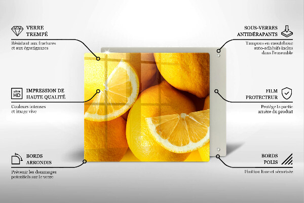Skärbräda av glas Soczyste cytryny