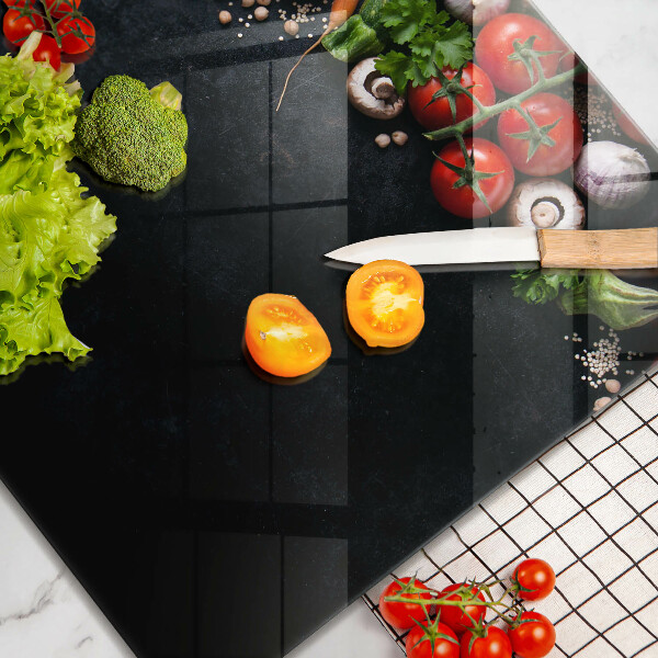 Skärbräda av glas Kolorowe warzywa