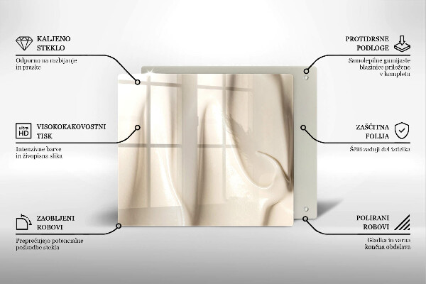 Skärbräda av glas Kremowe lody