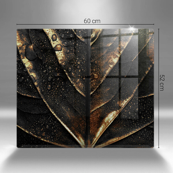 Skärbräda av glas Złoty liść