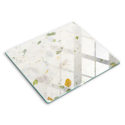 Skärbräda av glas Spadające liście