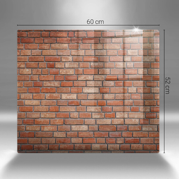 Skärbräda av glas Tegelvägg