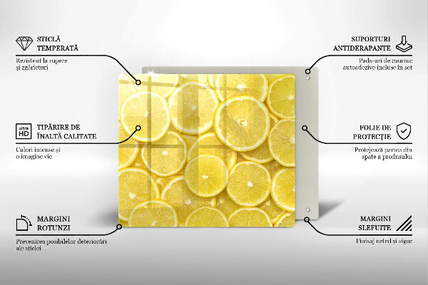 Skärbräda av glas Citronfrukt