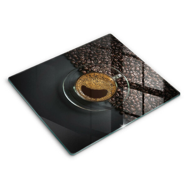 Skärbräda av glas Kaffe och bönor