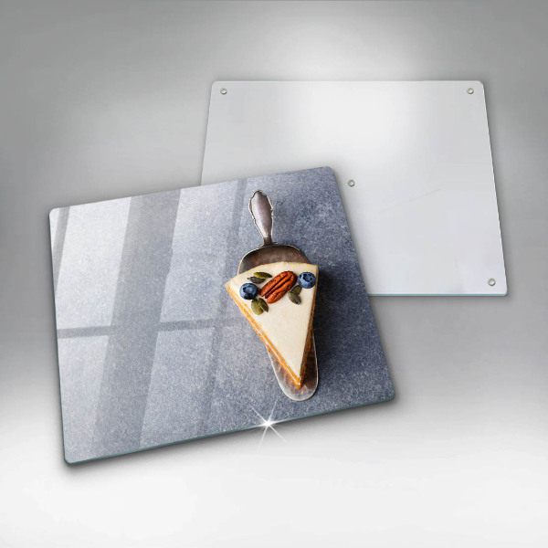 Skärbräda av glas En bit tårta