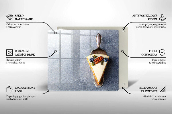 Skärbräda av glas En bit tårta