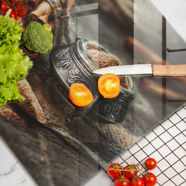 Skärbräda av glas Vaniljstång