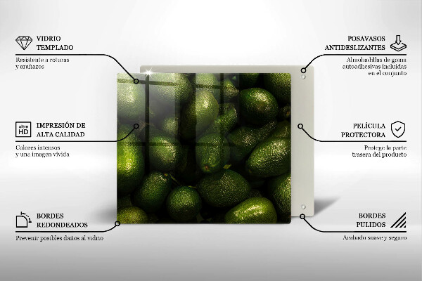 Skärbräda av glas Avokado frukt