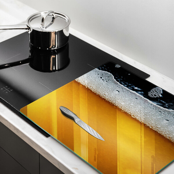 Skärbräda av glas Drick ölskum