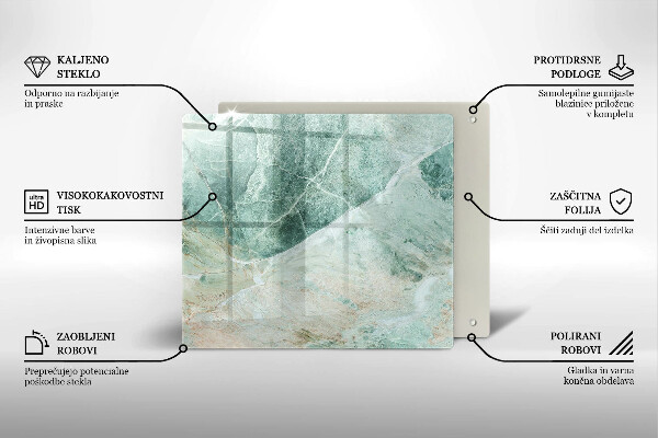 Skärbräda av glas Stenstruktur