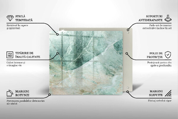 Skärbräda av glas Stenstruktur