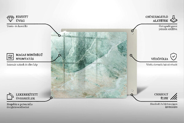 Skärbräda av glas Stenstruktur