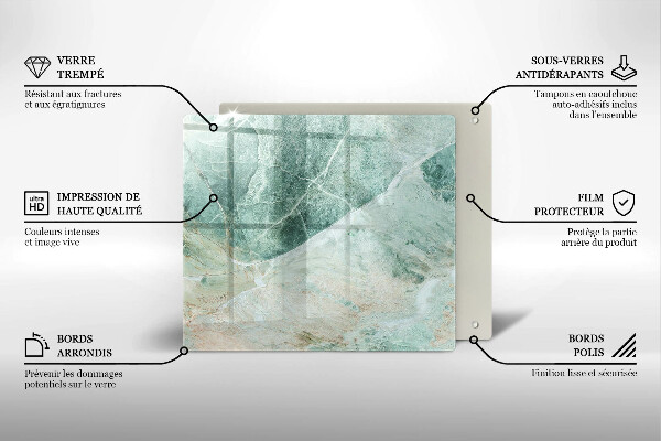 Skärbräda av glas Stenstruktur