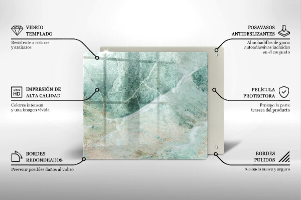 Skärbräda av glas Stenstruktur