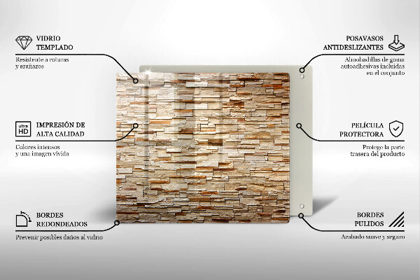 Skärbräda av glas Textur av dekorativa stenar