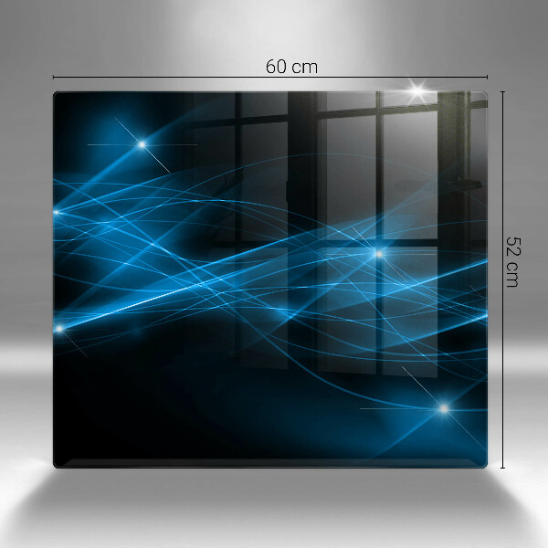 Skärbräda av glas Abstrakt blå rök