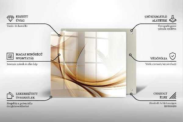 Skärbräda av glas Abstraktionsformer