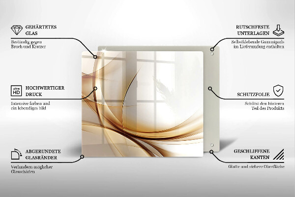 Skärbräda av glas Abstraktionsformer