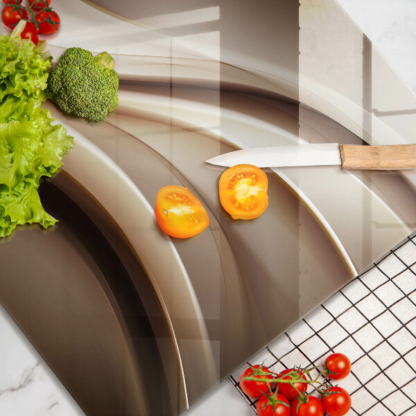 Skärbräda av glas Abstraktion mjuka linjer