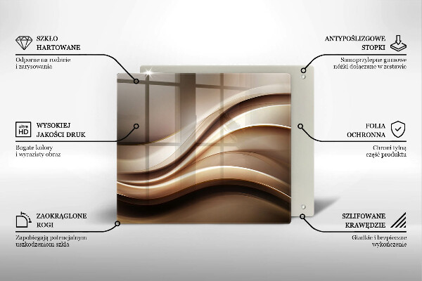 Skärbräda av glas Abstraktion mjuka linjer