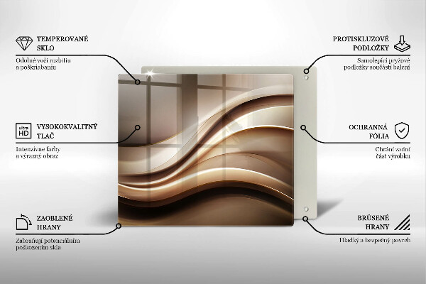 Skärbräda av glas Abstraktion mjuka linjer