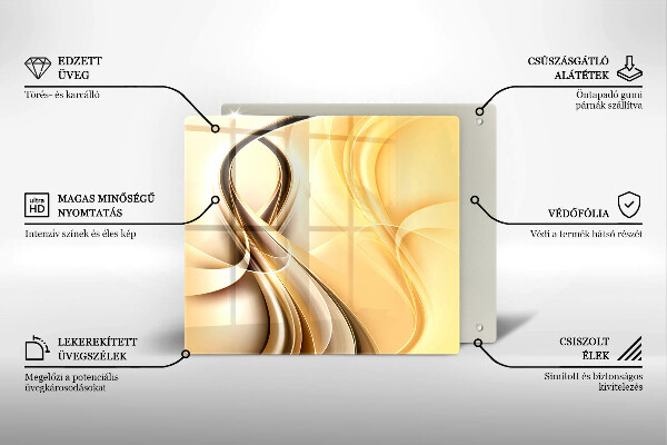 Skärbräda av glas Abstrakt rök