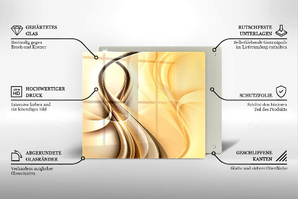 Skärbräda av glas Abstrakt rök