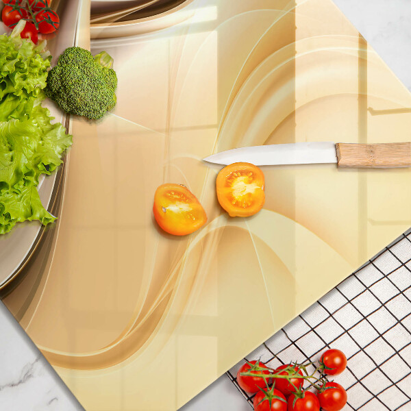 Skärbräda av glas Abstrakt rök