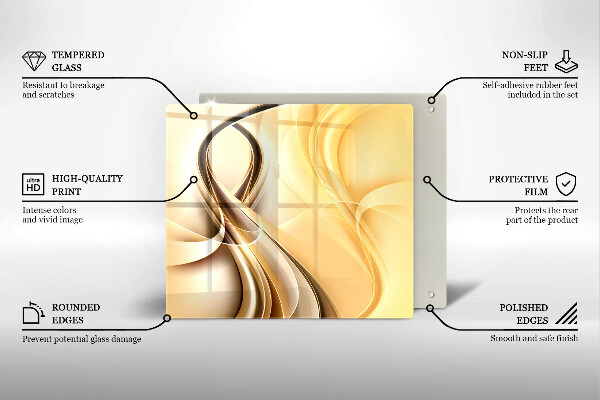 Skärbräda av glas Abstrakt rök