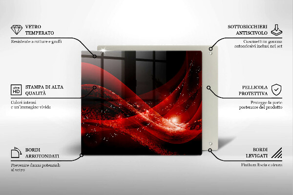 Skärbräda av glas Modern abstraktion