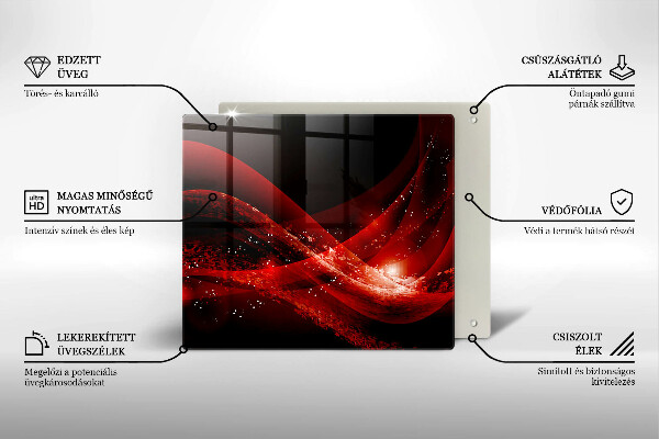 Skärbräda av glas Modern abstraktion